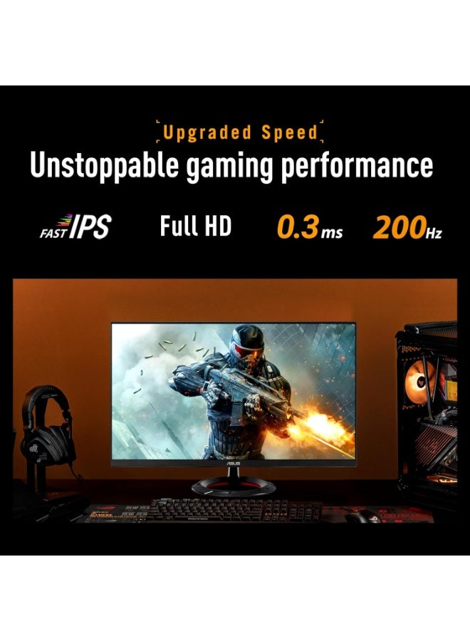 أسوس TUF Gaming Series 5 VG249Q5R Gaming Monitor: 23.8-inch, Full HD(1920x1080), 200Hz, Fast IPS, ELMB, 0.3ms GTG (min.), Stereo speaker, DisplayWidget Center, AI Visual - Black Black - Image 3