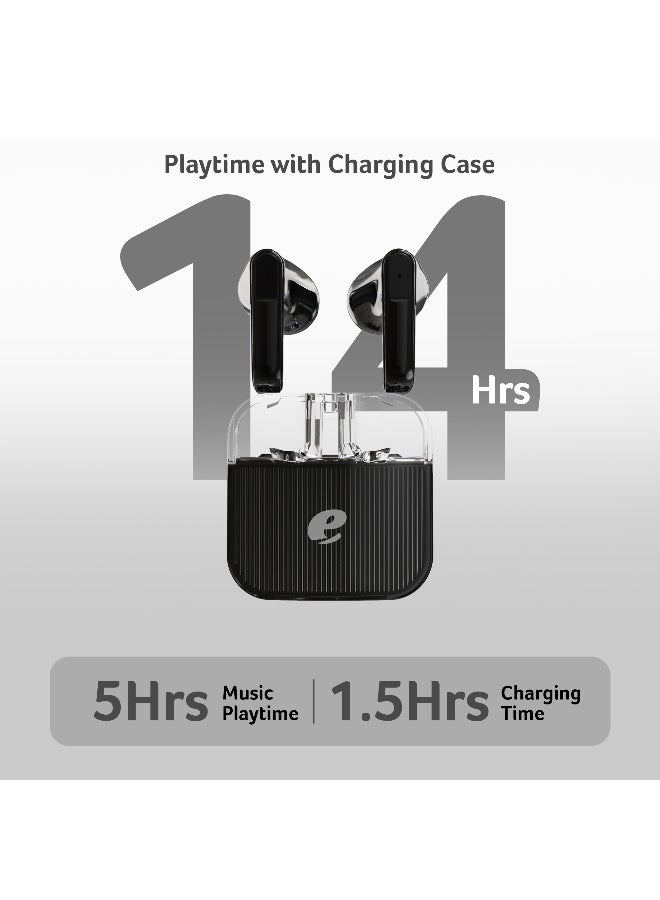 أيسر Wireless Earbuds – Transparent Design, Hi-Fi Surround Sound & Stable Connection - Universal Compatibility for iPhone, Samsung & Android - Black - Image 4