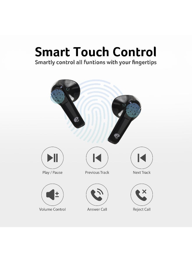 أيسر Wireless Earbuds – Transparent Design, Hi-Fi Surround Sound & Stable Connection - Universal Compatibility for iPhone, Samsung & Android - Black - Image 5