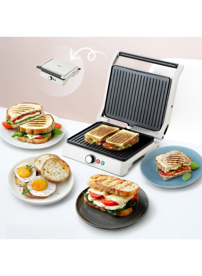 REBUNE Sandwich Warmer And Grill - 1800–2000 Watts - RE-5-098 2000 W RE-5-098 Beige - Image 2