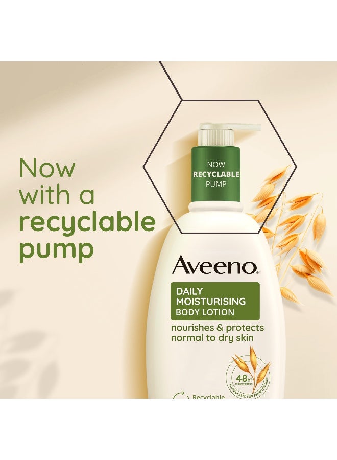 Aveeno Daily Moisturising Body Lotion, With Soothing Oats & Rich Emollients, Suitable For Sensitive Skin, Nourishes and Protects Skin, Fragrance Free, 500ml 500ml - Image 5