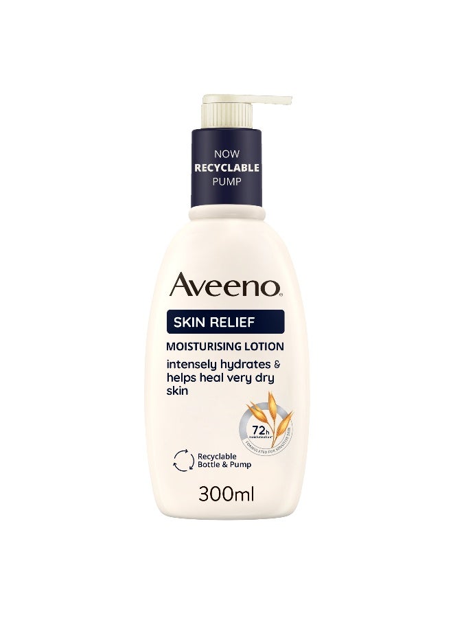 Aveeno Body Lotion Skin Relief Nourishing, Clinically Proven To Intensely Hydrate For 72-Hours, Helps Heal Very Dry And Itchy Skin 300ml - Image 1