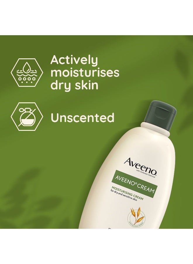 Aveeno Moisturizing Cream With Colloidal Oatmeal, Suitable For Relieving Dry, Sensitive And Eczema-Prone Skin, Unscented Formula 500ml - Image 5