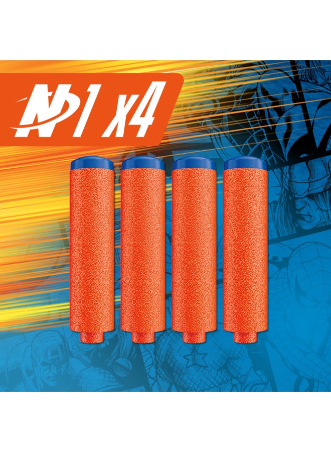 Nerf Ink Marvel Hulk  Single Fire Dart Blaster includes 4 N1 Foam Darts | 2 Dart Capacity for 8+ Years | G1922 - Image 3