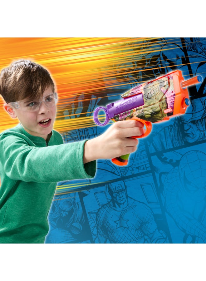 Nerf Ink Marvel Hulk  Single Fire Dart Blaster includes 4 N1 Foam Darts | 2 Dart Capacity for 8+ Years | G1922 - Image 2