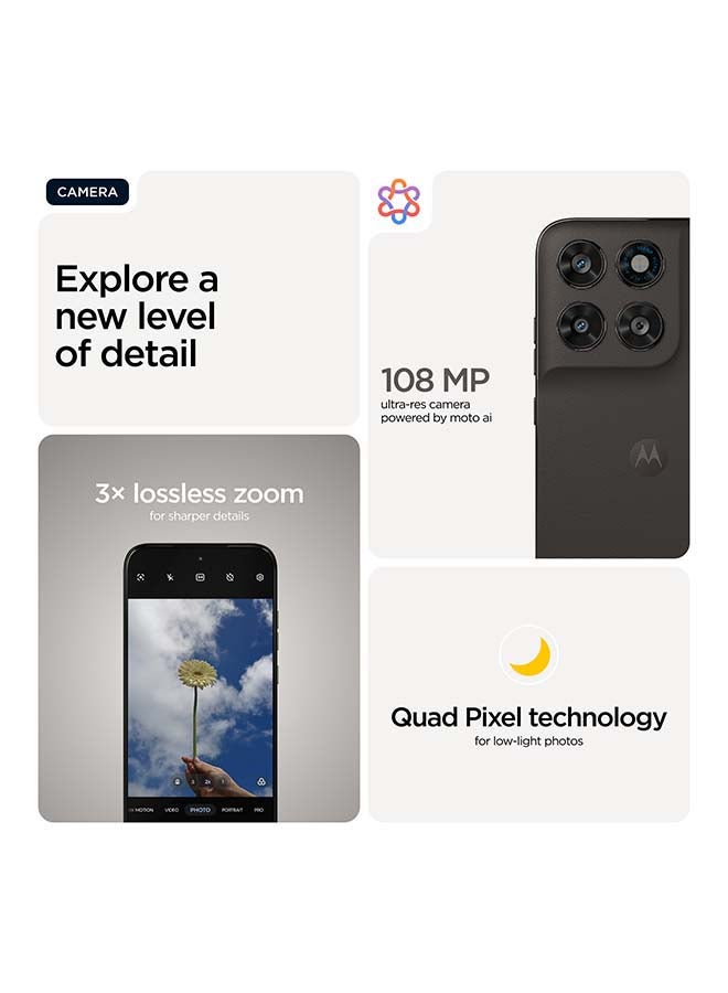 Motorola G77 Dual SIM 5G 8GB RAM 256GB PANTONE Black Olive (Black) with Free Gifts - Middle East Version - Image 3