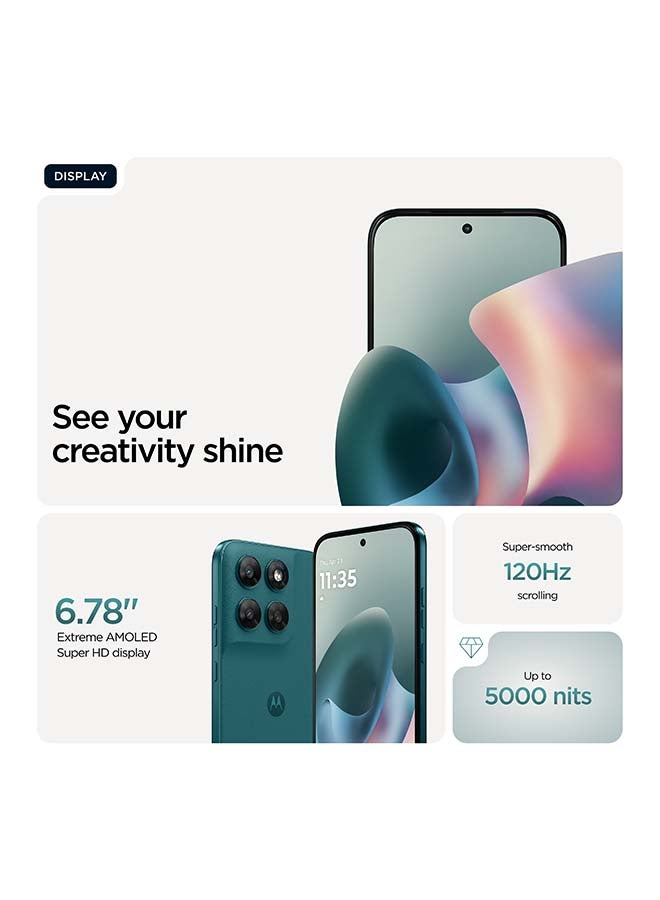 Motorola G77 Dual SIM 5G 8GB RAM 256GB PANTONE Shaded Spruce (Green) With Free Gifts - Middle East Version - Image 4