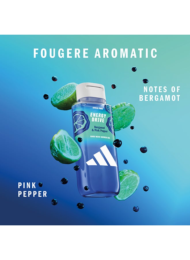 Adidas Vibes Energy Drive Shower Gel 400ml - Image 2