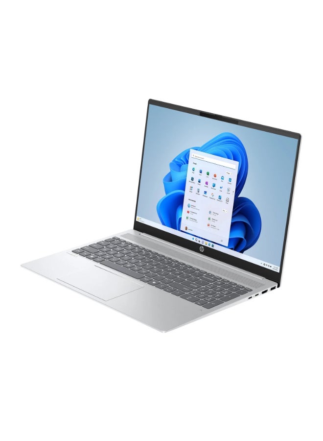 HP 16-AF1017WM Omnibook (Upgraded Version) Laptop With 16 Inch 2K IPS LED Display, Intel Core Ultra 7 255U Processor/16GB RAM DDR5/1TB SSD/Intel UHD Graphics/Windows 11/ English/Arabic Glacier Silver - Image 1