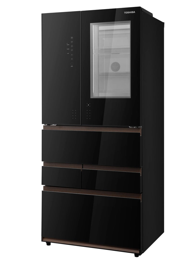 Toshiba Refrigerator - 683 L - 6 Doors - Inverter technology - Tropical Compressor – XXL – Black Glass - GR-RM921WI-PGN(B1) GR-RM921WI-PGN(B1) black glass - Image 3