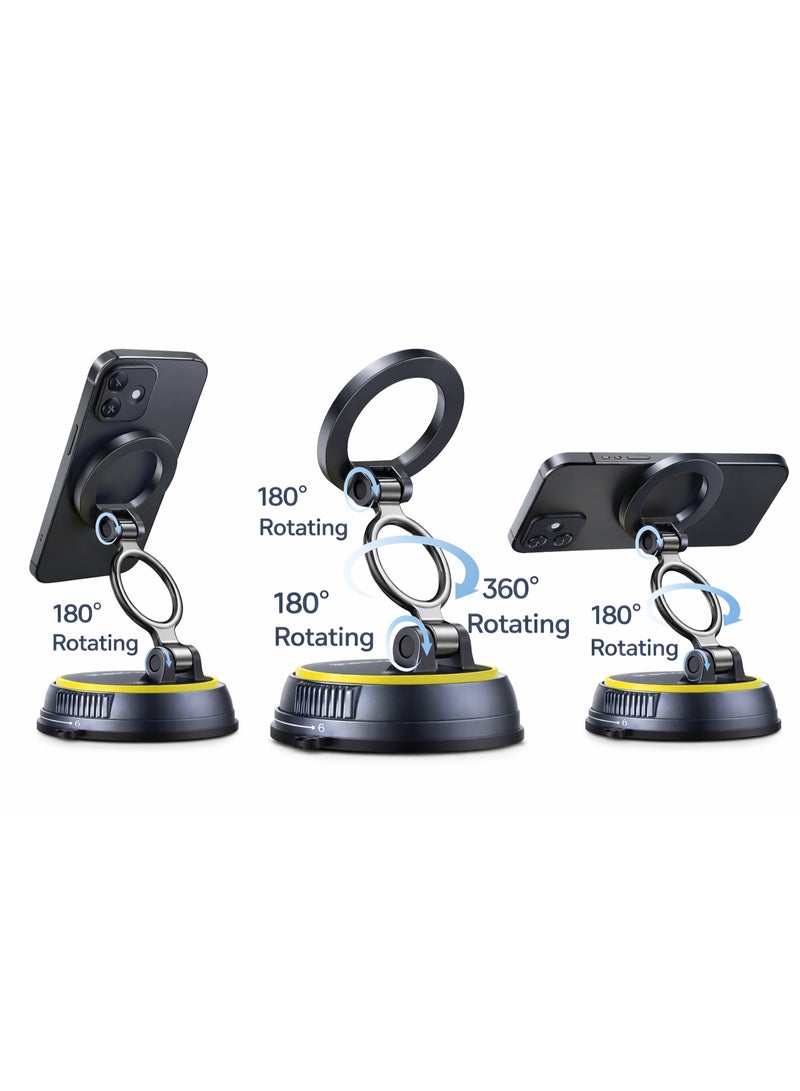 بيسوس حامل سيارة مغناطيسي VC2 فليكس - مغناطيسات N52 قوية وقاعدة شفط فراغ - Image 4