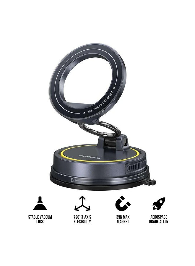 بيسوس حامل سيارة مغناطيسي VC2 فليكس - مغناطيسات N52 قوية وقاعدة شفط فراغ - Image 1