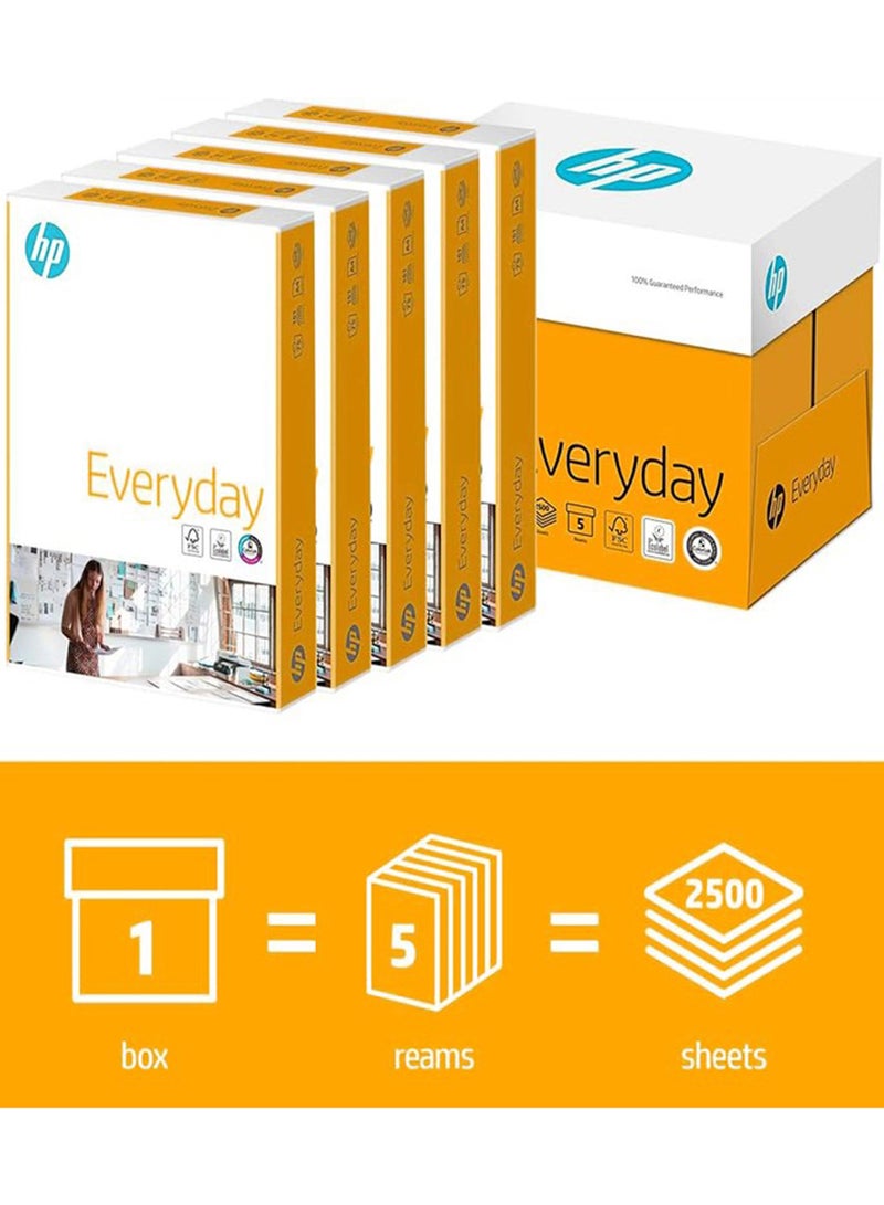 HP A4 Copy and Printer Paper, 5-Pack Carton - High Quality for Office and Home Printing A4 - Image 1