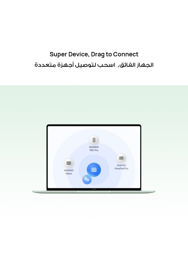 هواوي لابتوب ميت بوك 14 بشاشة OLED بحجم 14.2 بوصة بدقة 2.8K (2880x1920)، مع معالج كور ألترا 5-125H/ذاكرة RAM سعة 16GB DDR5/قرص SSD سعة 1TB/نظام ويندوز 11 هوم/رسوميات إنتل آرك - Image 3