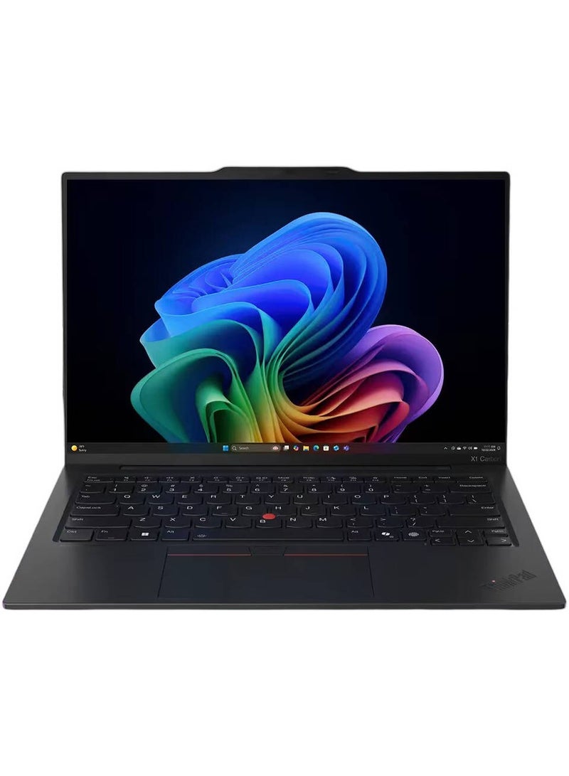 لينوفو لابتوب ثينك باد X1 كاربون الجيل 13 إصدار أورا، شاشة 14" 2.8K OLED بتردد 120Hz، معالج إنتل كور ألترا 7 258V، 32GB ذاكرة RAM، 1TB SSD، بطاقة رسومات إنتل آرك 140V، لوحة مفاتيح مضاءة بالإنجليزية، ويندوز 11 برو 21NS0012US - Image 1