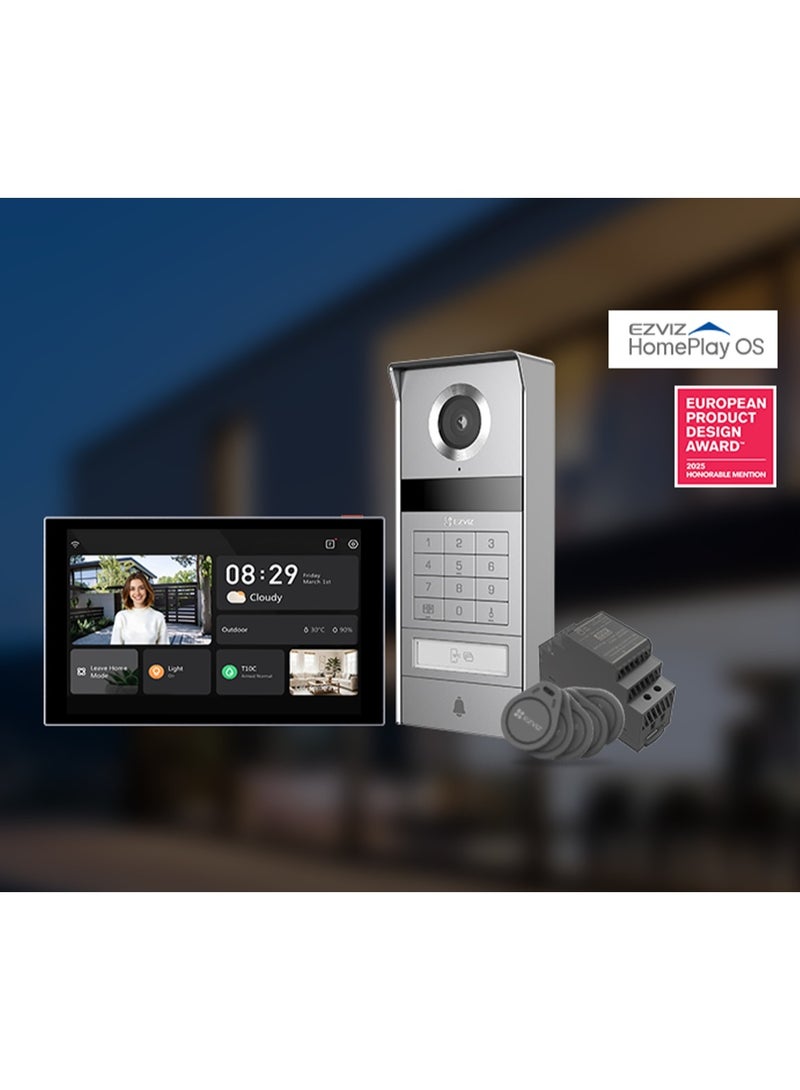 EZVIZ TP9 Pro - 4K NFC Video Doorphone, 8-Inch Touch Screen, WDR & Distortion Correction, Smart Human Motion Detection, Weatherproof Design, Supports Dual-Band Wi-Fi 6 (2.4 / 5 GHz) - Image 2