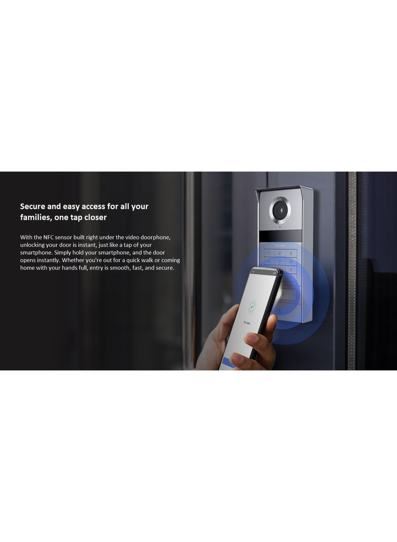 EZVIZ TP9 Pro - 4K NFC Video Doorphone, 8-Inch Touch Screen, WDR & Distortion Correction, Smart Human Motion Detection, Weatherproof Design, Supports Dual-Band Wi-Fi 6 (2.4 / 5 GHz) - Image 3