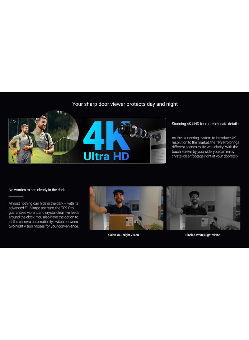 EZVIZ TP9 Pro - 4K NFC Video Doorphone, 8-Inch Touch Screen, WDR & Distortion Correction, Smart Human Motion Detection, Weatherproof Design, Supports Dual-Band Wi-Fi 6 (2.4 / 5 GHz) - Image 5