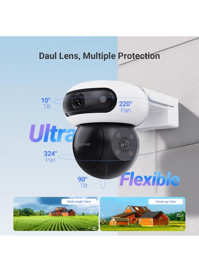 EZVIZ C90 Dual Lens (4MP+4MP) Wi-Fi Outdoor Security Camera, 360° Surveillance Cameras, CCTV Cameras, Colour Night Vision, AI Person/Vehicle Detection, Two-Way Audio, Alexa, Waterproof - Image 2
