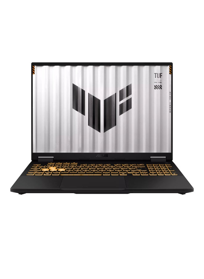 أسوس لابتوب ألعاب TUF بشاشة 16 بوصة، معالج Intel Core i7-14650HX، ذاكرة وصول عشوائي 16 جيجابايت DDR5، قرص صلب SSD بسعة 1 تيرابايت، بطاقة رسومات Nvidia GeForce RTX 5060 بسعة 8 جيجابايت، نظام تشغيل DOS (بدون ويندوز)، يدعم اللغتين الإنجليزية والعربية، اللون أسود الإنجليزية/العربية - Image 1