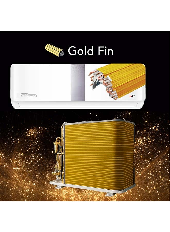 سوبر جنرال مكيف هواء سبليت 1.5 طن، ضاغط دوار T3، T1-18400 BTU، T3-16500 BTU، دوران 4 اتجاهات، وضع النوم، إعادة تشغيل تلقائي، تنظيف ذاتي، R-410A كفاءة الطاقة، وظيفة الذاكرة - Image 5