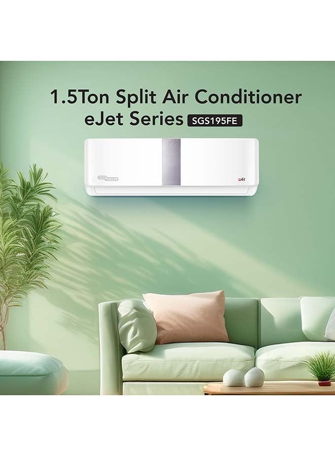 سوبر جنرال مكيف هواء سبليت 1.5 طن، ضاغط دوار T3، T1-18400 BTU، T3-16500 BTU، دوران 4 اتجاهات، وضع النوم، إعادة تشغيل تلقائي، تنظيف ذاتي، R-410A كفاءة الطاقة، وظيفة الذاكرة - Image 2