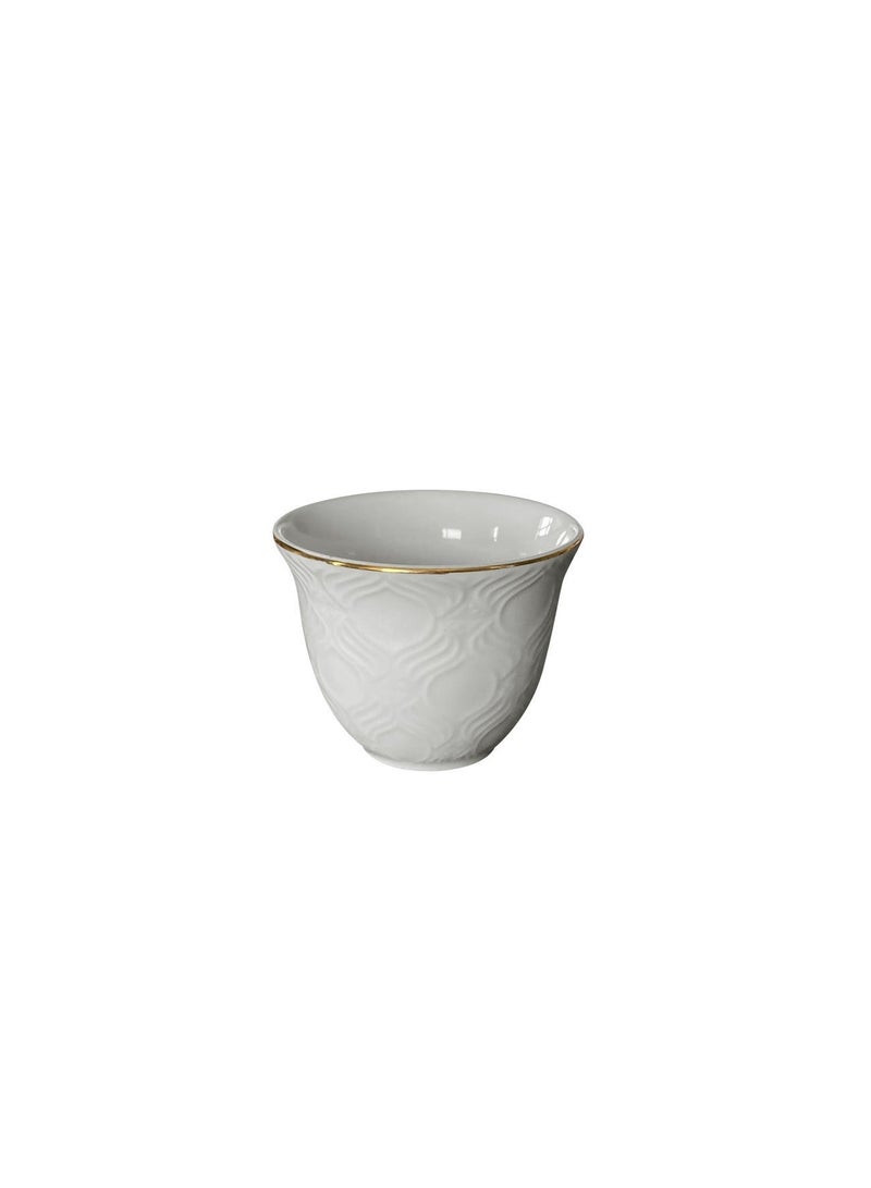 Royalford 12Pc Bone China Cawa Cup Set 80ml each RF12826 Multicolor 80mlml - Image 2
