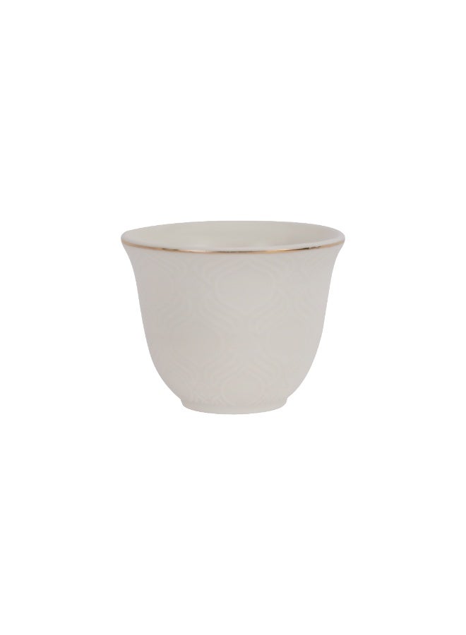 Royalford 12Pc Bone China Cawa Cup Set 80ml each RF12826 Multicolor 80mlml - Image 4