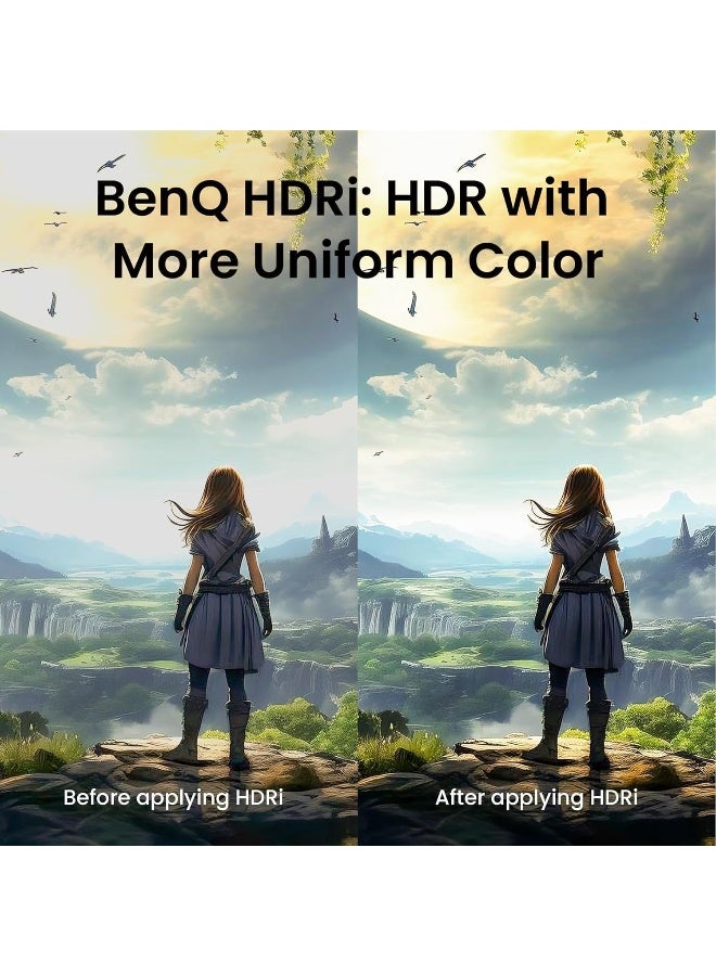 BenQ EW270Q 27" 2K QHD 200Hz IPS Gaming Monitor | USB-C (65W) | HDRi | 1200:1 Contrast | 90% P3 Gamut | 350 Nits | Built-in Speakers (5W x2) | AMD FreeSync Premium | HDMI | Game Color Mode white - Image 5
