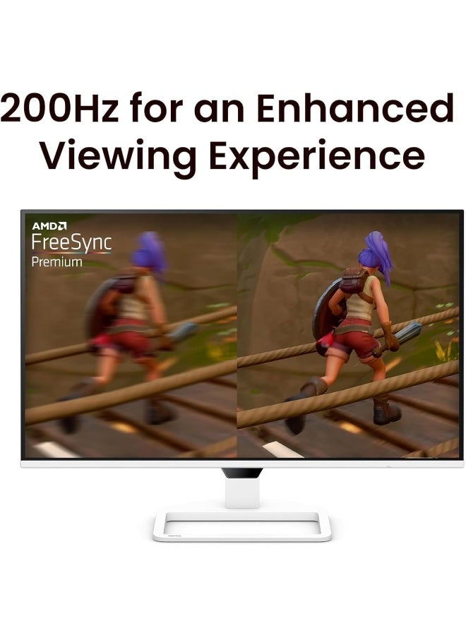 BenQ EW270Q 27" 2K QHD 200Hz IPS Gaming Monitor | USB-C (65W) | HDRi | 1200:1 Contrast | 90% P3 Gamut | 350 Nits | Built-in Speakers (5W x2) | AMD FreeSync Premium | HDMI | Game Color Mode white - Image 3