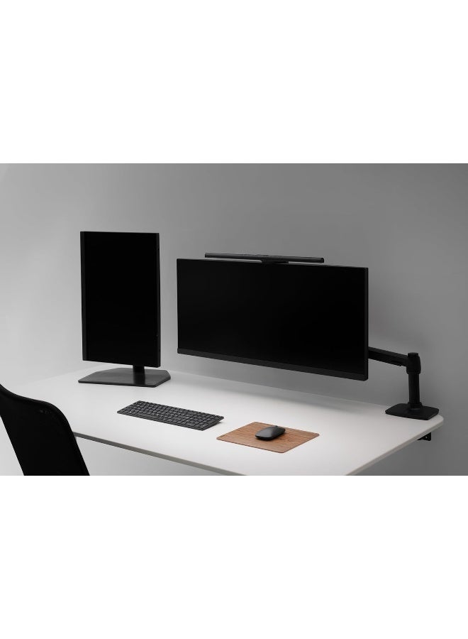BenQ ScreenBar Pro LED Monitor Light (Black)/Ultrawide Illumination/Motion Sensor/Adjustable Brightness and Color Temperature/Eye-Care Light Bar/No Screen Glare/Space Saving/Curved Monitors/USB-C black - Image 2