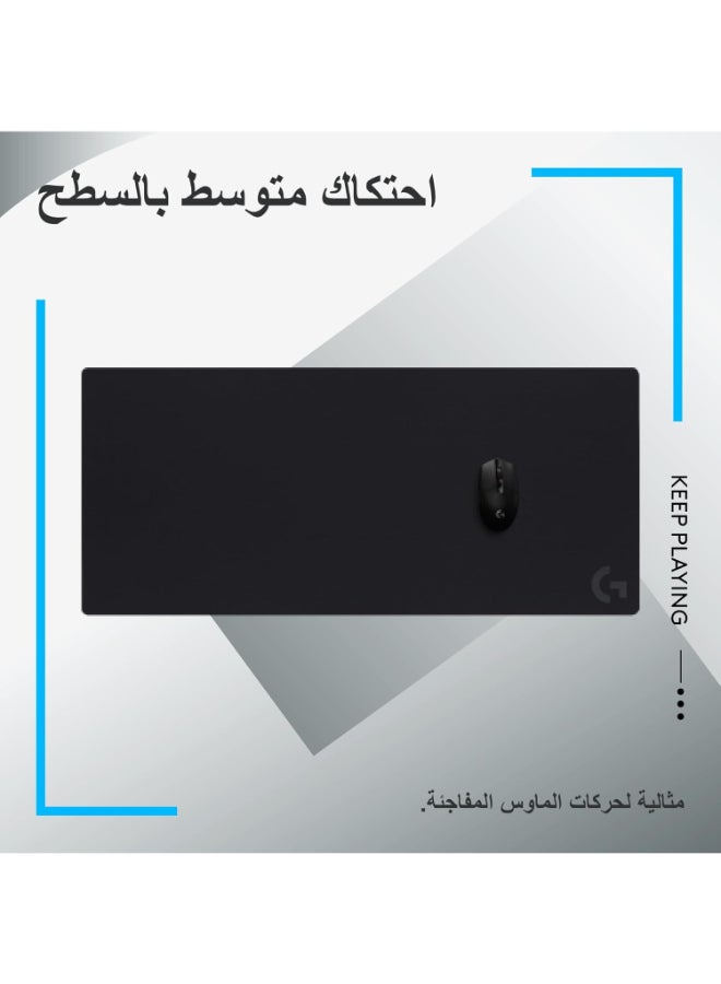 لوجيتيك وسادة ماوس للألعاب G840 كبيرة جداً، محسّنة لأجهزة الاستشعار للألعاب، احتكاك سطحي معتدل، حصيرة ماوس غير قابلة للانزلاق، ملحقات ألعاب للماك والبي سي، 900 x 400 x 3 مم - Image 3