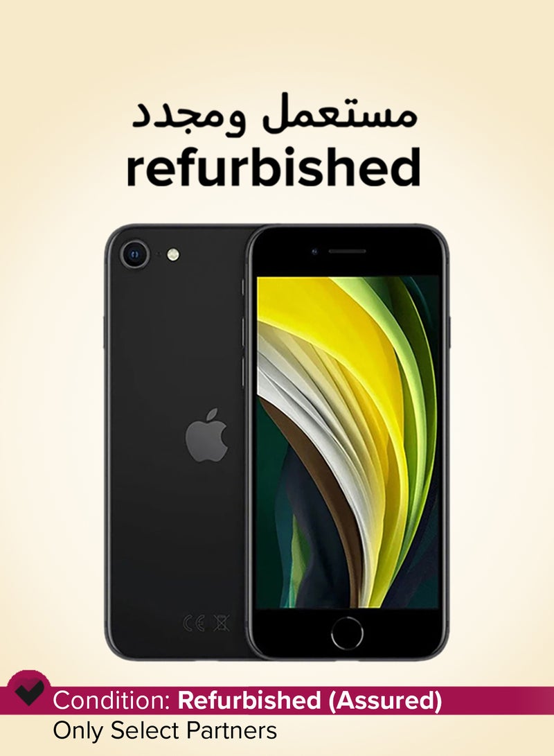 ابل  مجدد - آيفون SE 64 جيجابايت أسود 4G مع فيس تايم - النسخة الدولية - Image 1