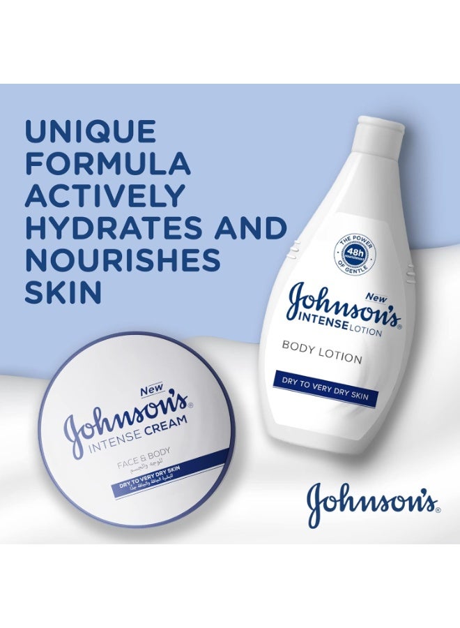 جونسون كريم وجه وجسم مكثف، للبشرة الجافة إلى الجافة جداً، تغذية مكثفة، تركيبة مثبتة سريرياً تتغلغل بعمق في البشرة* وتوفر تغذية تصل إلى 48 ساعة، 300 مل - Image 3