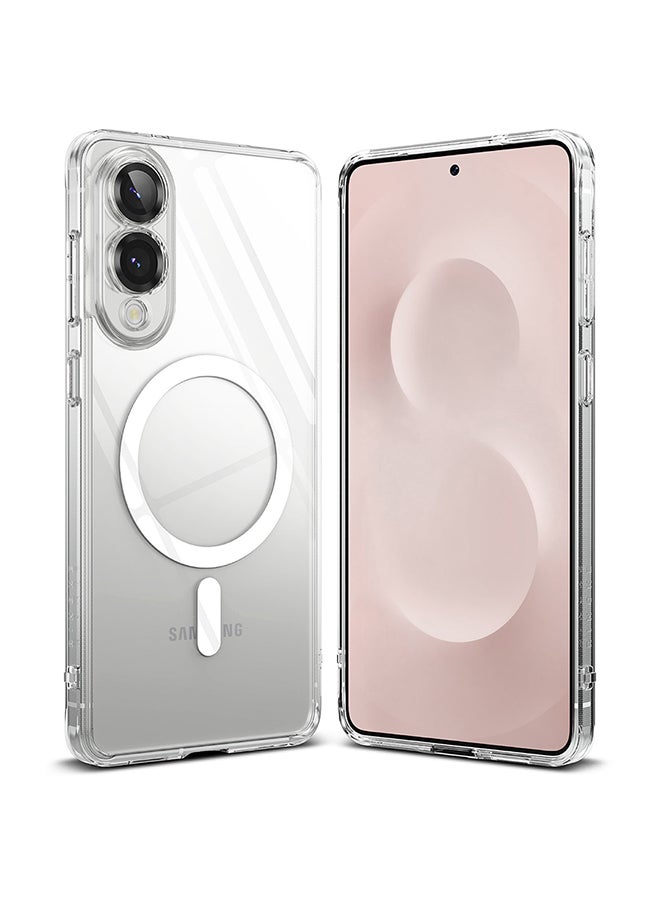Ringke Fusion Magnetic Case For Samsung Galaxy S25 Edge Strong Magnet For MagSafe Transparent PC Hard Back Shockproof Soft TPU Bumper Phone Cover - Clear - Image 1