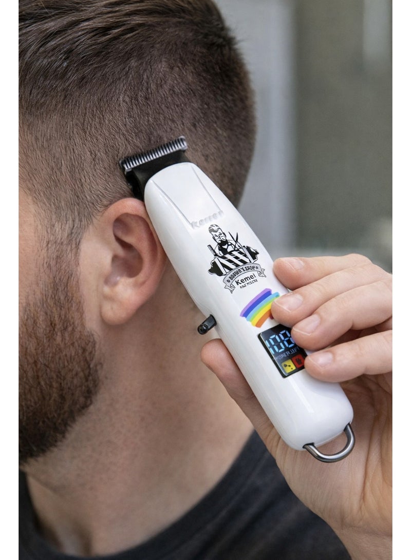 كيمي KM-PG232 Professional Electric Shaver with Digital Display - Image 2