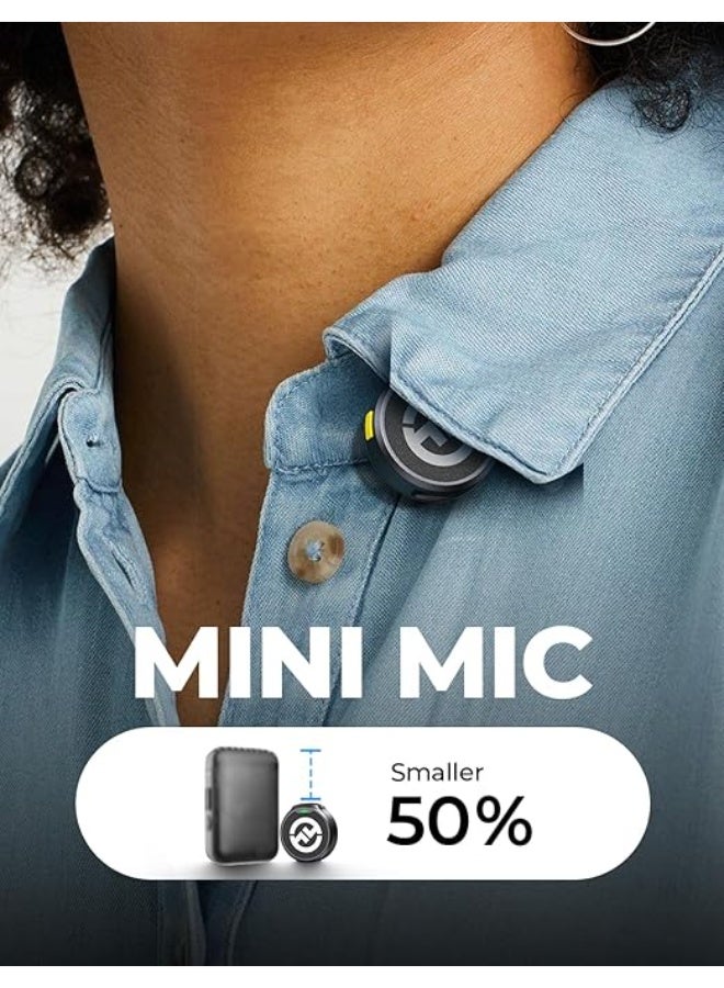 هولي لاند ميكروفون هولي لاند LARK M2 اللاسلكي لجهاز آيفون وأندرويد والكاميرا، جودة صوت Hi-Fi 48KHz 24Bit، مدى 1000 قدم، إلغاء الضوضاء، مدة 40 ساعة للتدوين، يوتيوب، البث المباشر - Image 2