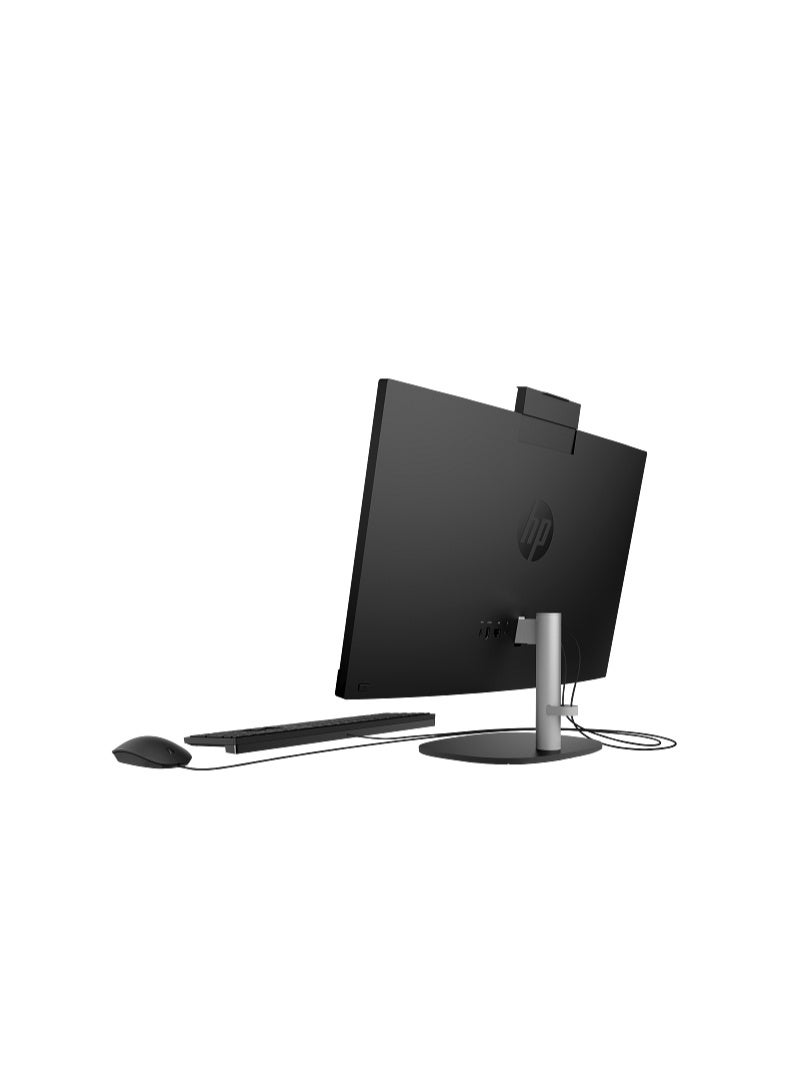 HP حاسوب مكتبي شامل 24-cr0126nh، شاشة تعمل باللمس FHD IPS مقاس 24 بوصة، معالج Intel Core i7-1355U، 8 جيجابايت RAM، 512 جيجابايت SSD، رسومات Intel Iris Xe، لوحة مفاتيح وفأرة سلكية، بدون نظام تشغيل، أسود لامع | 91H33EA - Image 4