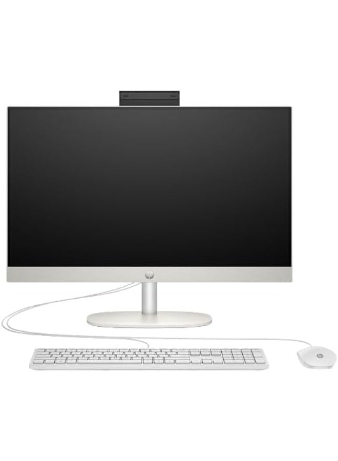 HP 24-cr1002I AIO With 23.8-Inch Display, Core Ultra 7-155U Processor/16GB RAM/1TB SSD/Intel Iris XE Graphics/Windows 11 Home/ English Shell White - Image 1
