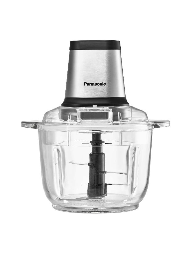 Panasonic Glass Chopper, 2L, 500W 500 W MK-CG401STZ Black/Silver - Image 1