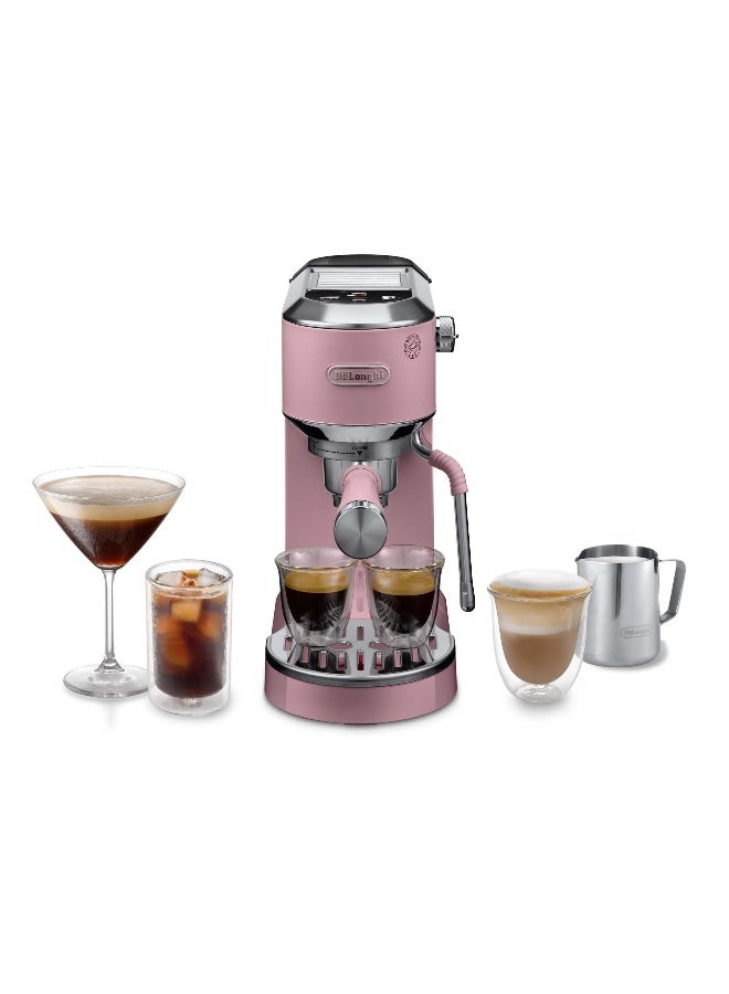 ديلونجي Dedica Duo Espresso Machine with Cold Brew and Touch Screen 1.1 L 240 W EC890.PK pink - Image 1