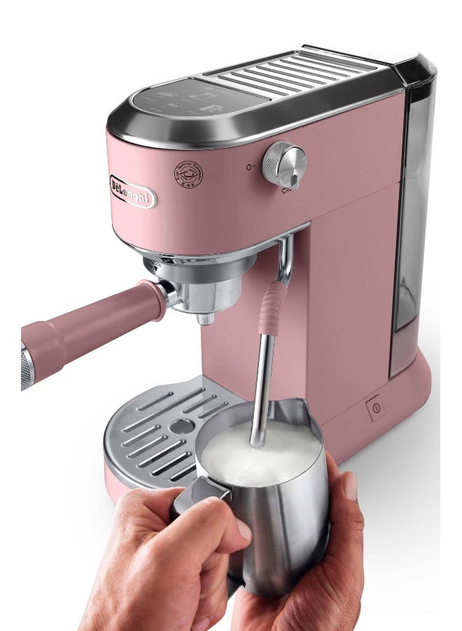ديلونجي Dedica Duo Espresso Machine with Cold Brew and Touch Screen 1.1 L 240 W EC890.PK pink - Image 4