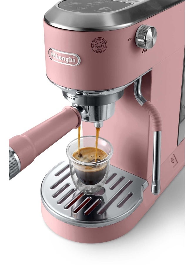 ديلونجي Dedica Duo Espresso Machine with Cold Brew and Touch Screen 1.1 L 240 W EC890.PK pink - Image 2