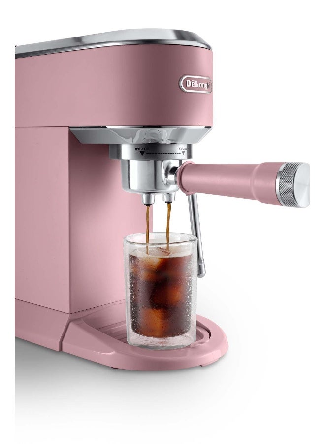 ديلونجي Dedica Duo Espresso Machine with Cold Brew and Touch Screen 1.1 L 240 W EC890.PK pink - Image 3