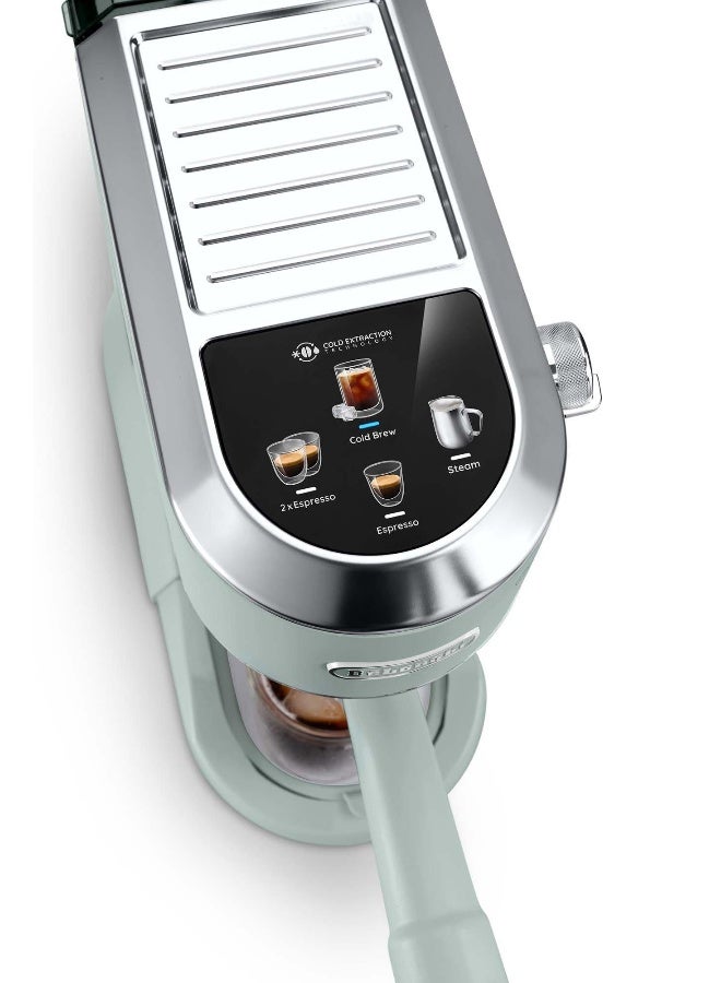 ديلونجي Dedica Duo Espresso Machine with Cold Brew and Touch Screen 1.1 L 240 W EC890.GR green - Image 5