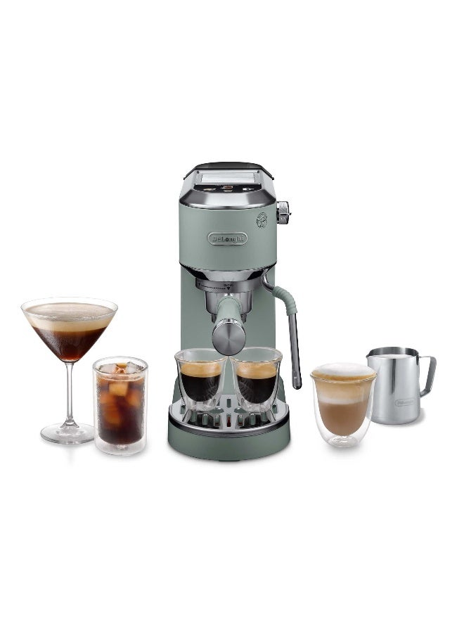 ديلونجي Dedica Duo Espresso Machine with Cold Brew and Touch Screen 1.1 L 240 W EC890.GR green - Image 1