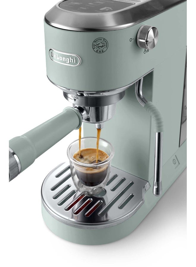 ديلونجي Dedica Duo Espresso Machine with Cold Brew and Touch Screen 1.1 L 240 W EC890.GR green - Image 2