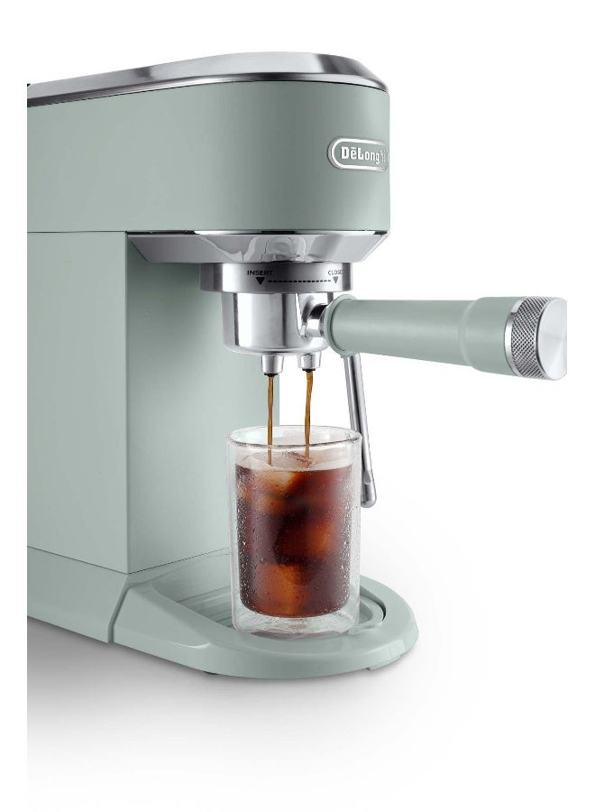 ديلونجي Dedica Duo Espresso Machine with Cold Brew and Touch Screen 1.1 L 240 W EC890.GR green - Image 3