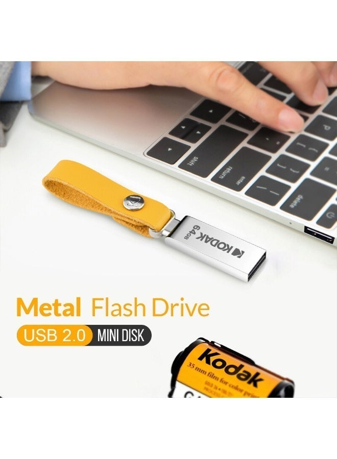كوداك K122 فلاش درايف معدني USB 2.0، سرعة قراءة/كتابة عالية، محمول للغاية، توافق عالمي مع أجهزة الكمبيوتر، صوت السيارة واستخدام المكتب - - Image 5
