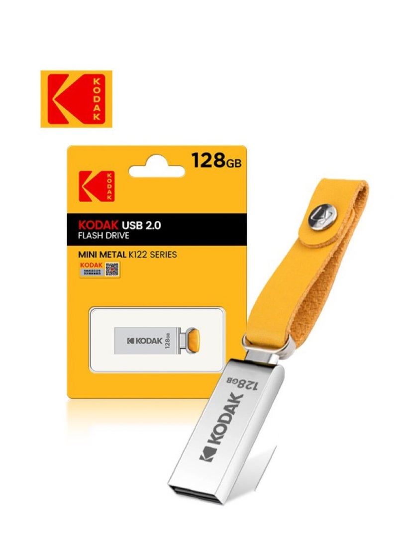 كوداك K122 فلاش درايف معدني USB 2.0، سرعة قراءة/كتابة عالية، محمول للغاية، توافق عالمي مع أجهزة الكمبيوتر، صوت السيارة واستخدام المكتب - - Image 1